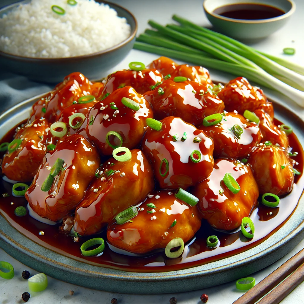 Fűszeres Peking csirke rizzsel