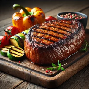 Hagyományos brazil picanha steak zsírköpennyel