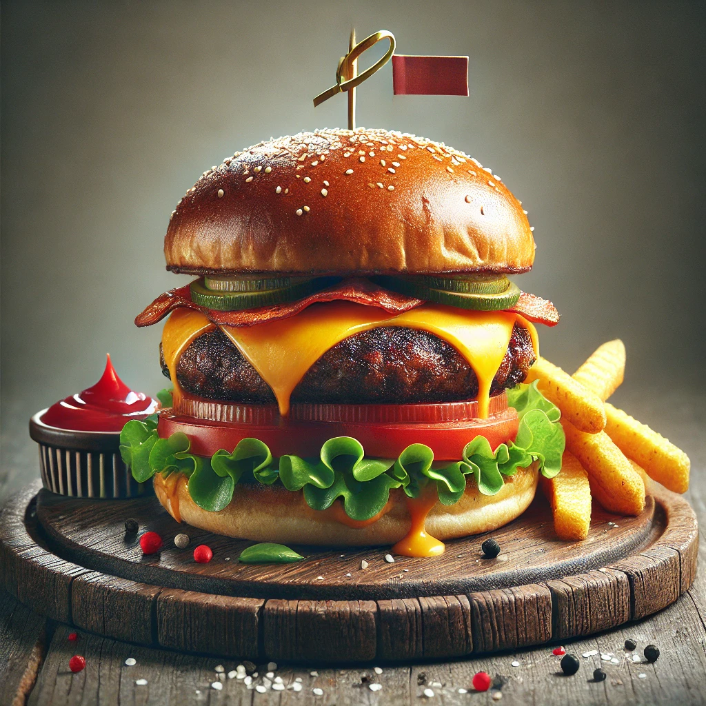 Egyedi, hÃ¡zi kÃ©szÃ­tÃ©sÅ± pikÃ¡ns kolbÃ¡szos burger