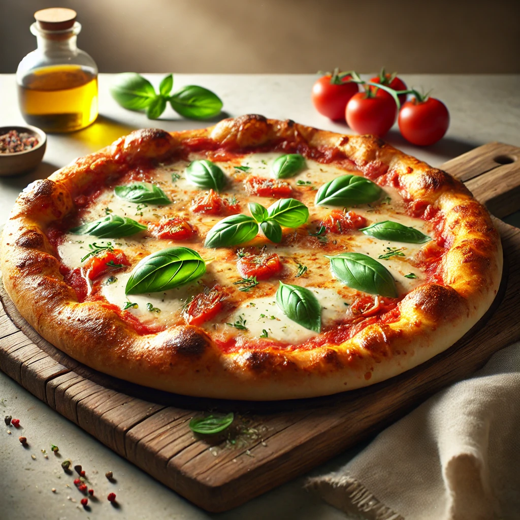 Argentin stílusú pizza vastag tésztával és mozzarellával