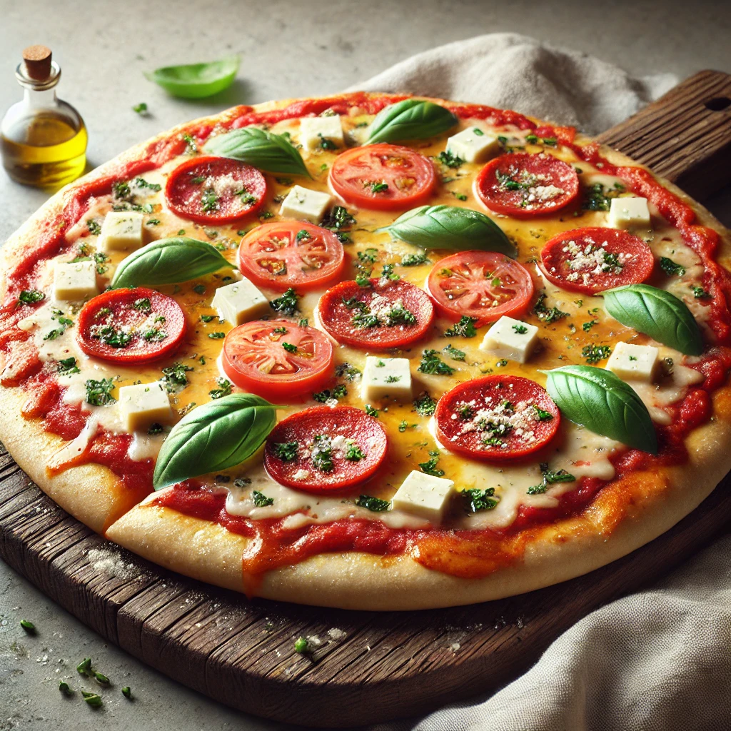 Pizza Dominicana, dominikai sajttal és kolbásszal
