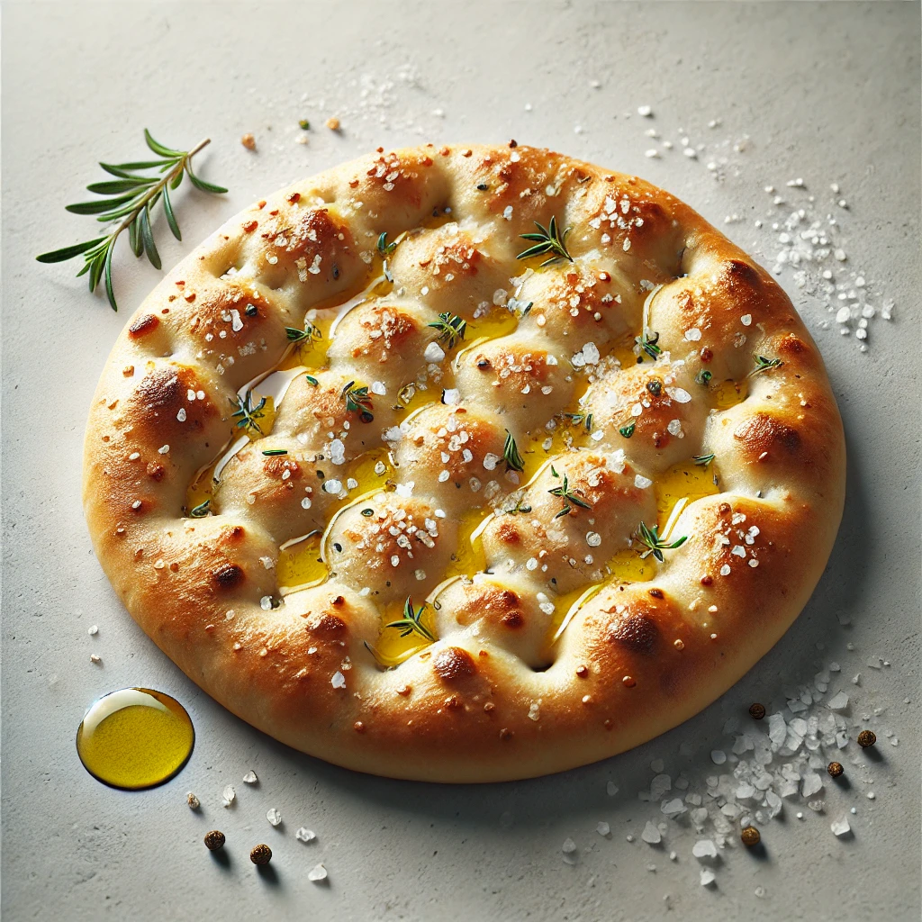 Egyszerű olasz focaccia recept sóval és olívaolajjal