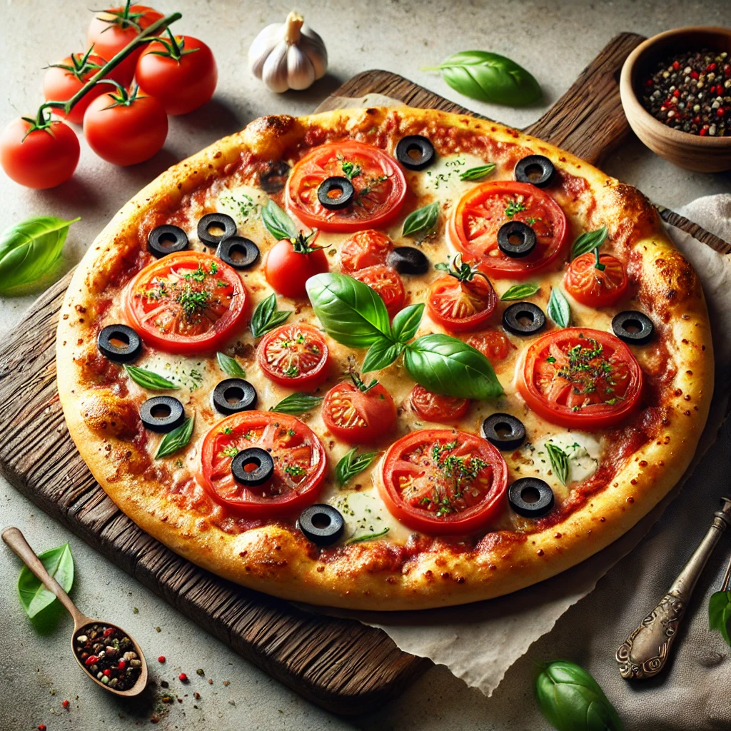 Francia stílusú pizza mediterrán ízekkel