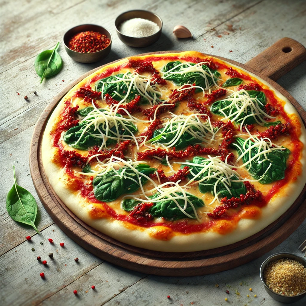 Jak sajtos és spenótos tibeti pizza recept