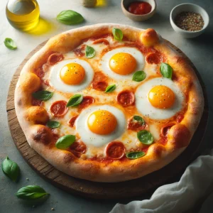 Argentin stílusú pizza tojással és vastag tésztával