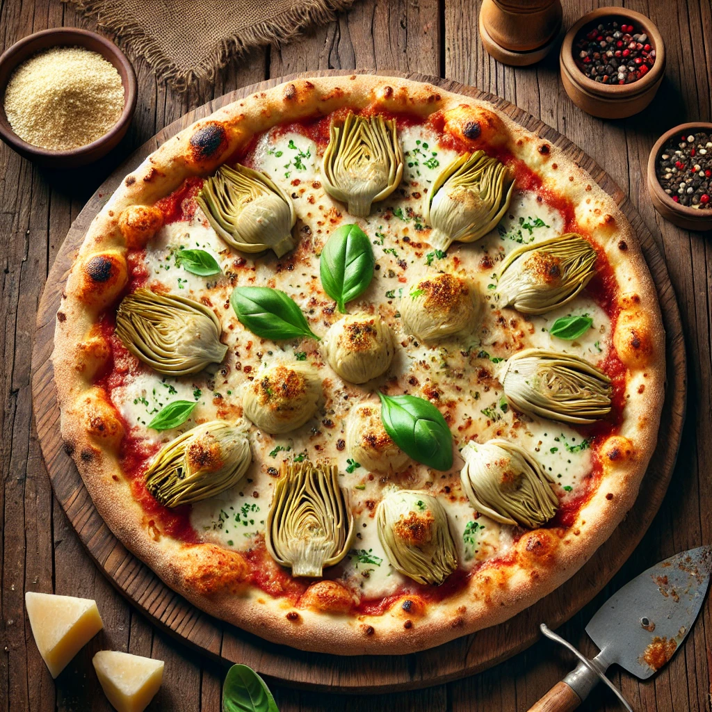 Articsókás olasz pizza mozzarellával és parmezánnal