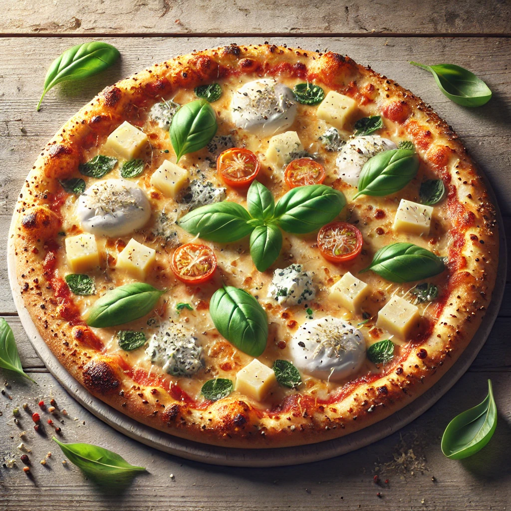 Pizza recept különféle sajtokkal, amely olasz ízeket hoz az asztalra