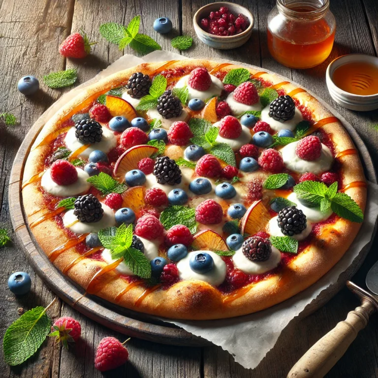 Pizza ai Frutti di Bosco friss erdei gyümölcsökkel