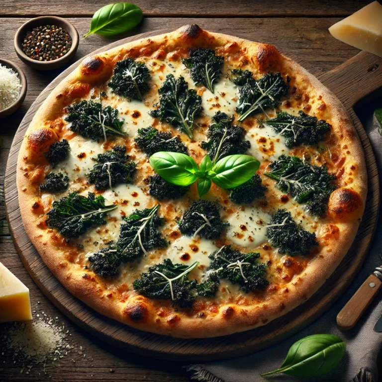 Pizza al Cavolo Nero fodros kellel és sajttal