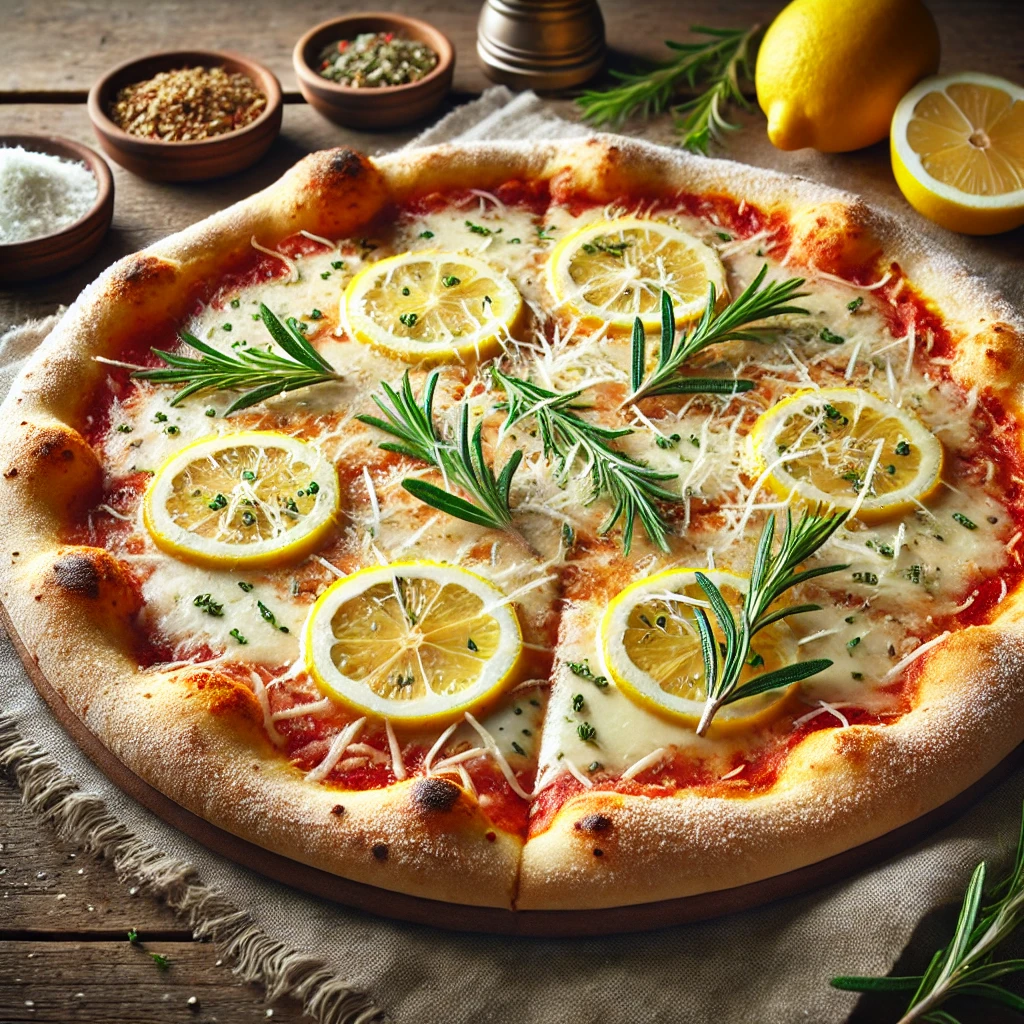 Citromos olasz pizza mozzarellával és parmezánnal