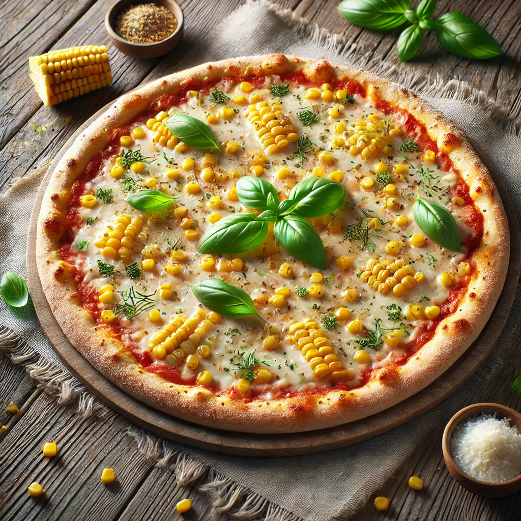 Kukoricás olasz pizza mozzarellával és parmezánnal