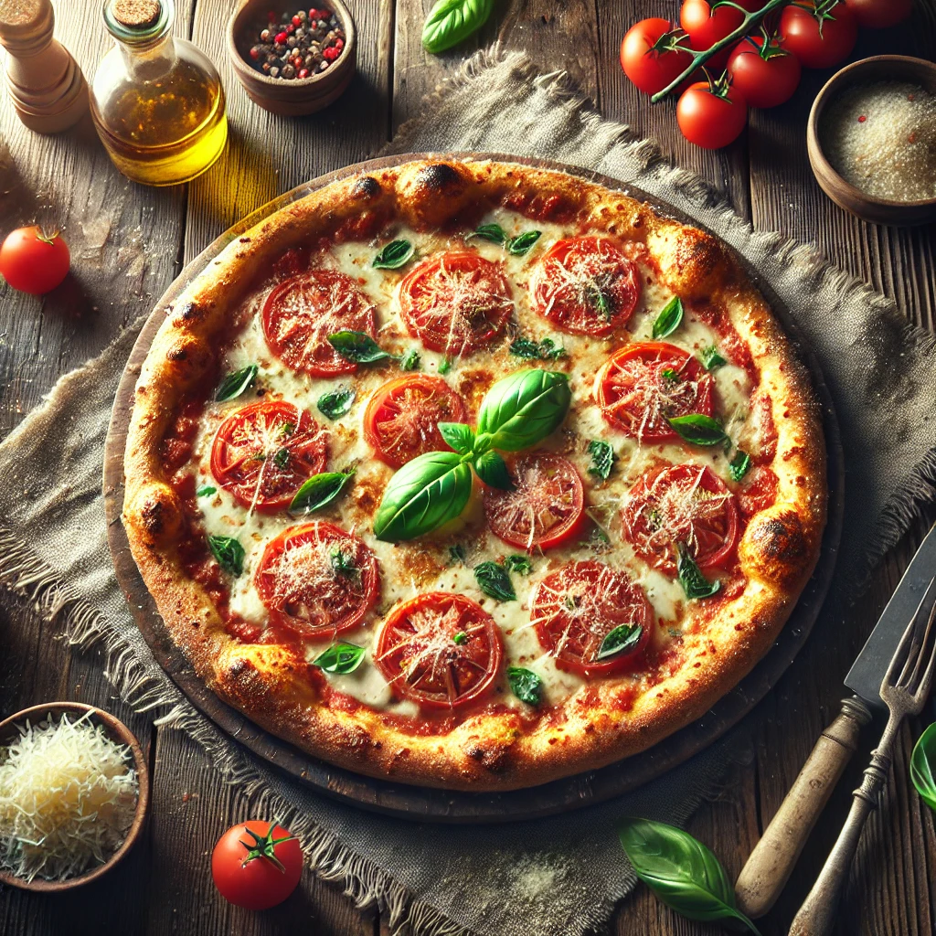 Krémes mascarpone pizza bazsalikommal