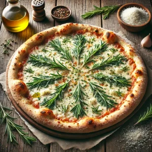 Egyszerű rozmaringos olasz pizza parmezánnal