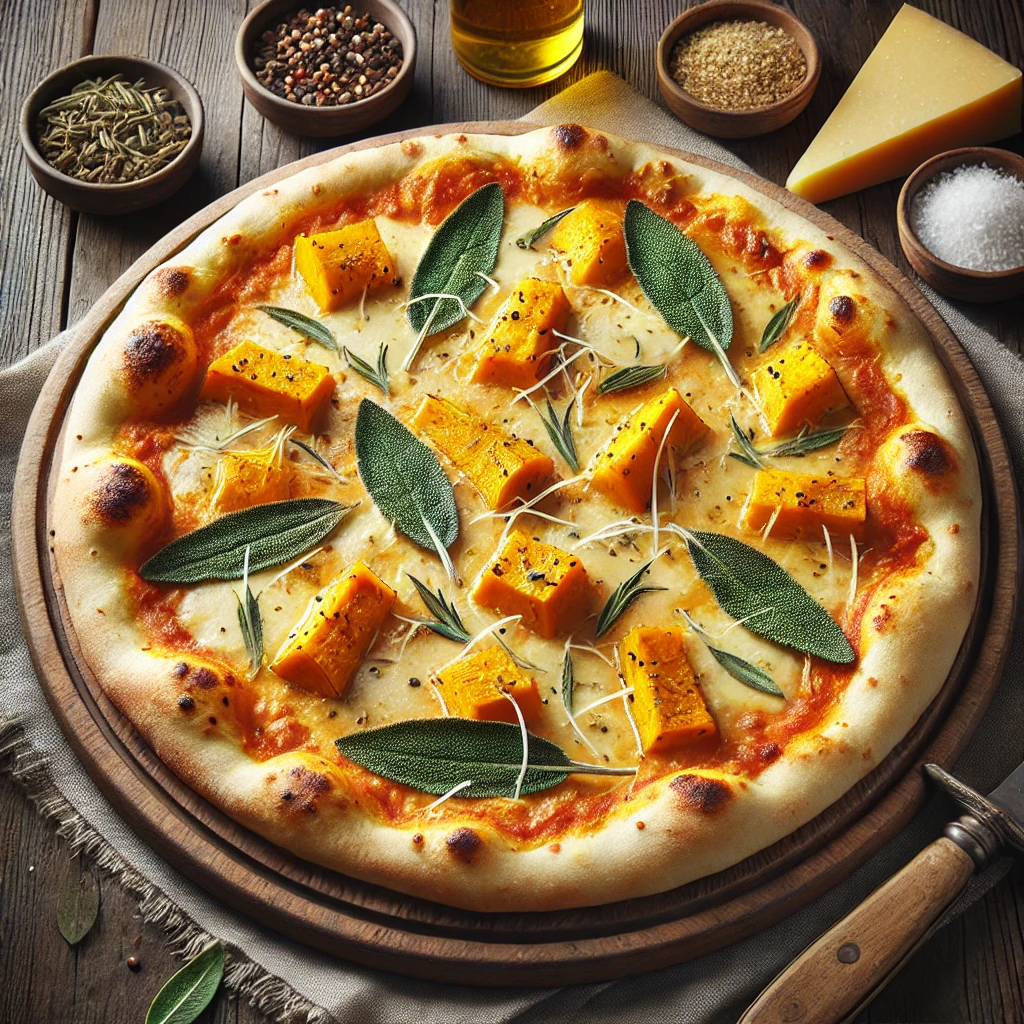 Sütőtökös olasz pizza mozzarellával és zsályával