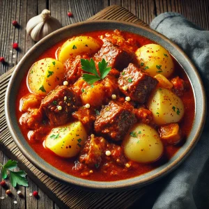 Klasszikus magyar pörkölt burgonyával