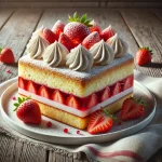 Puncsos epres torta friss eperrel díszítve