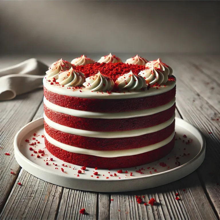 Red velvet torta krémes rétegekkel