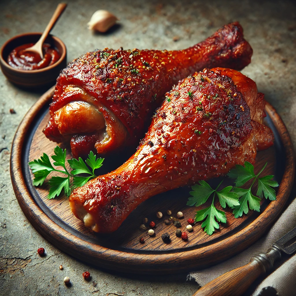 Tender and flavorful smoked turkey legs perfect for BBQ