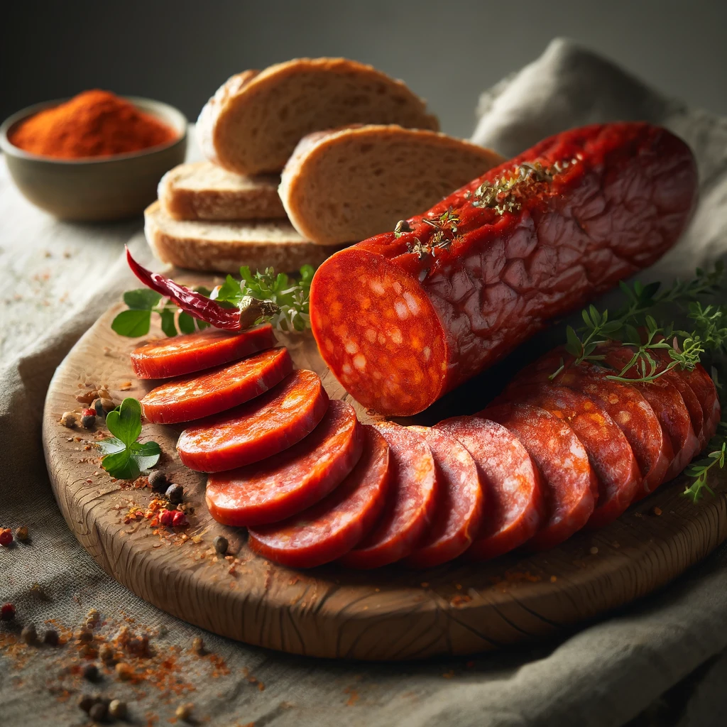 Tradicionális spanyol sobrassada tálalva