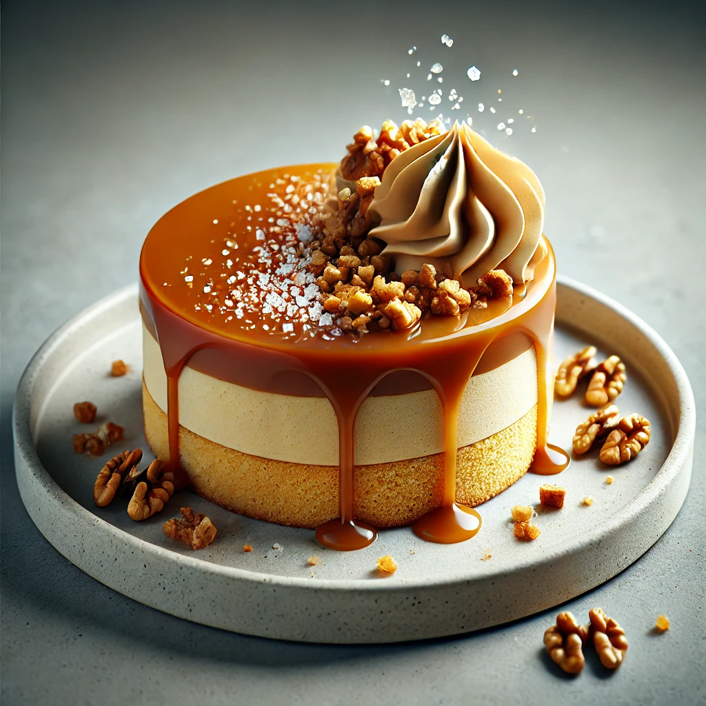 Gazdag és krémes sós karamell torta pirított dióval