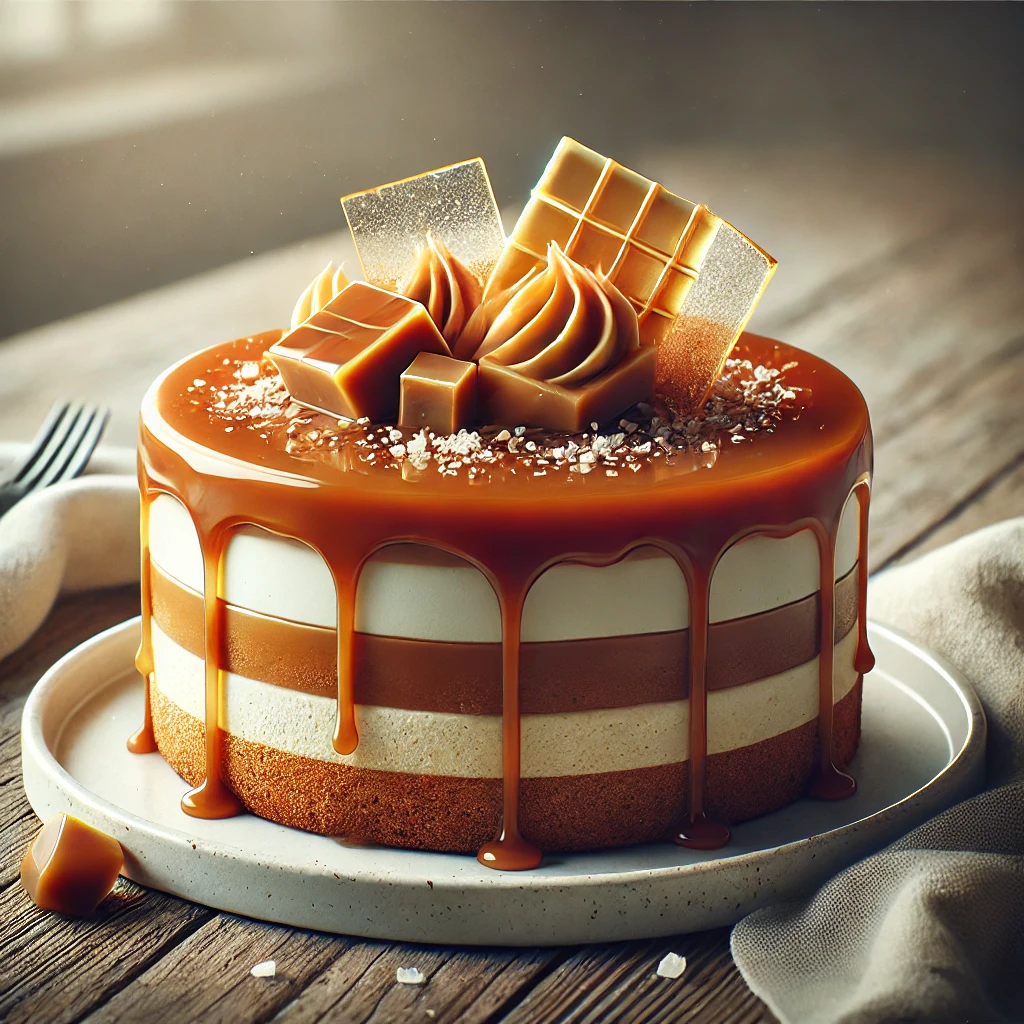 Egyszerű karamellkrém torta sós ízvilággal