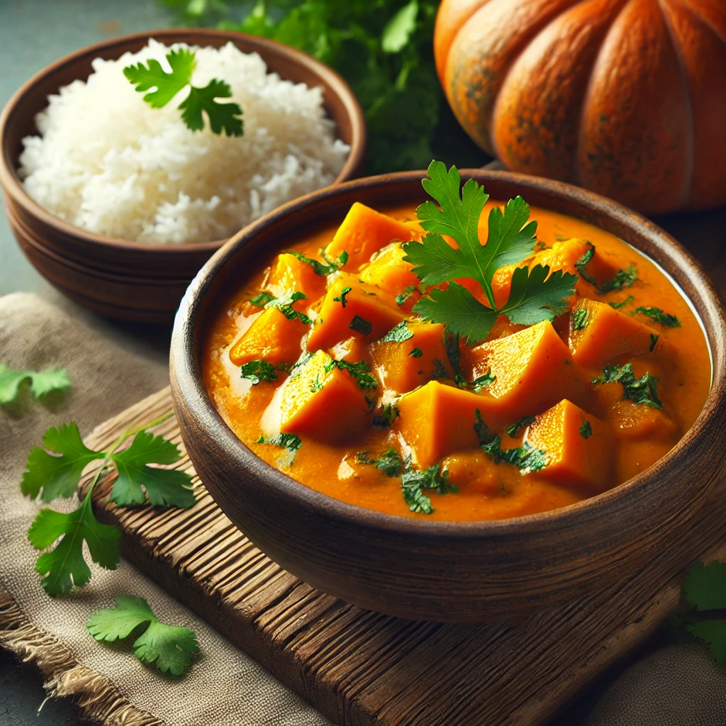 Krémes és fűszeres sütőtök curry