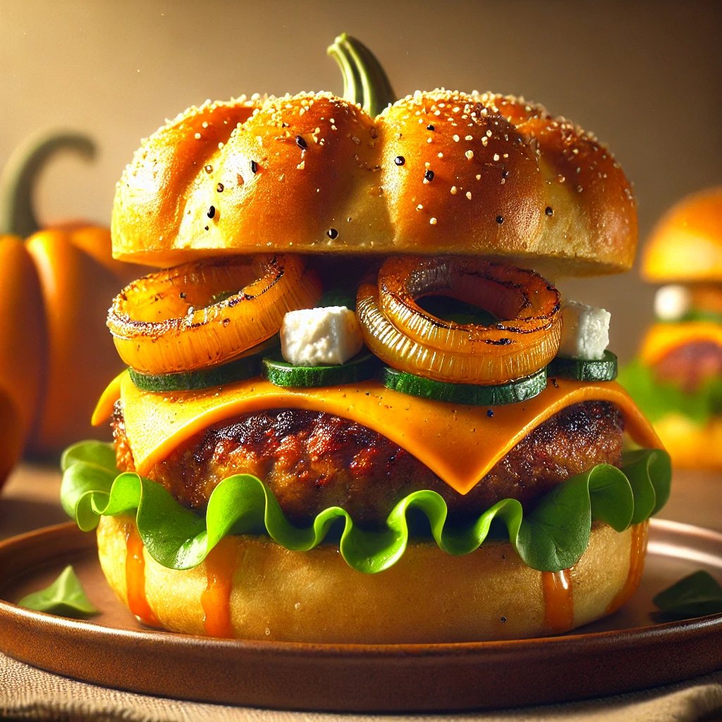 KÃ¼lÃ¶nleges burger sÃ¼tÅtÃ¶k pÃ¼rÃ©vel Ã©s kecskesajttal