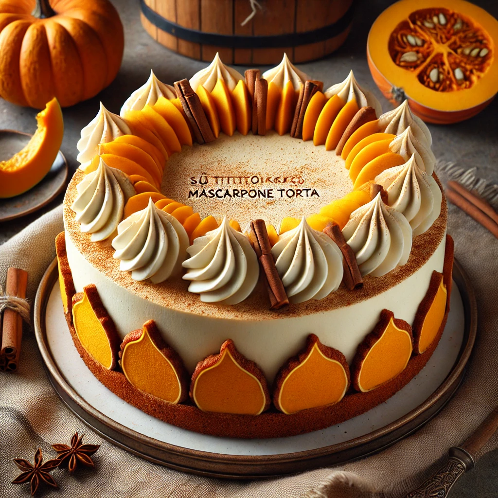 Krémes sütőtökös mascarpone torta fahéjas ízvilággal