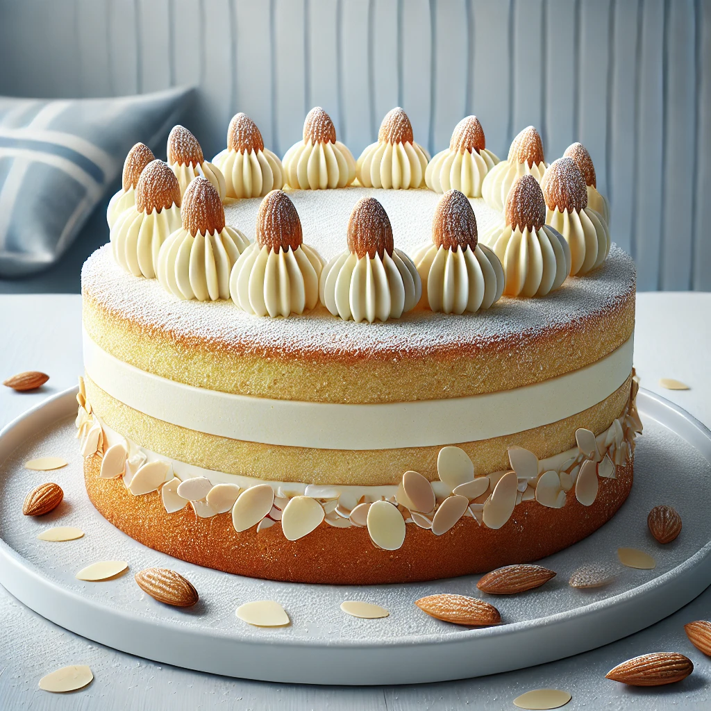 Mandulás és vaníliás svéd torta recept