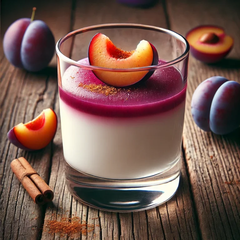 Szilvás panna cotta pohárban