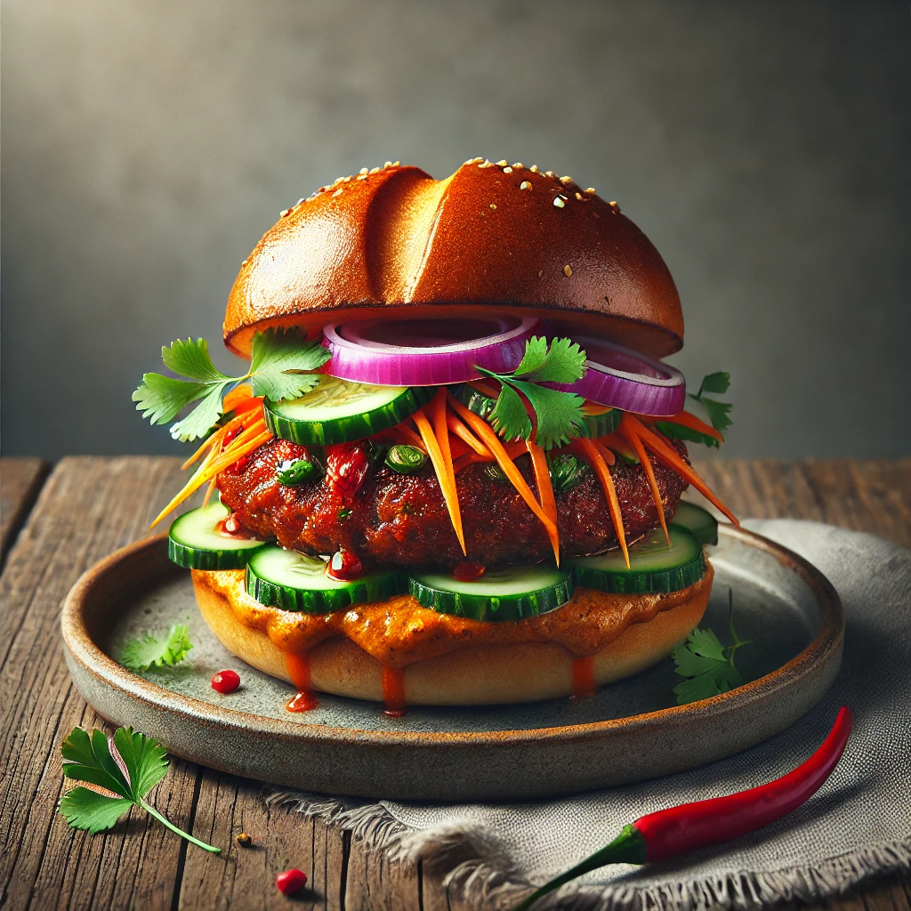 Egzotikus burger korianderrel Ã©s thai chili pasztÃ¡val