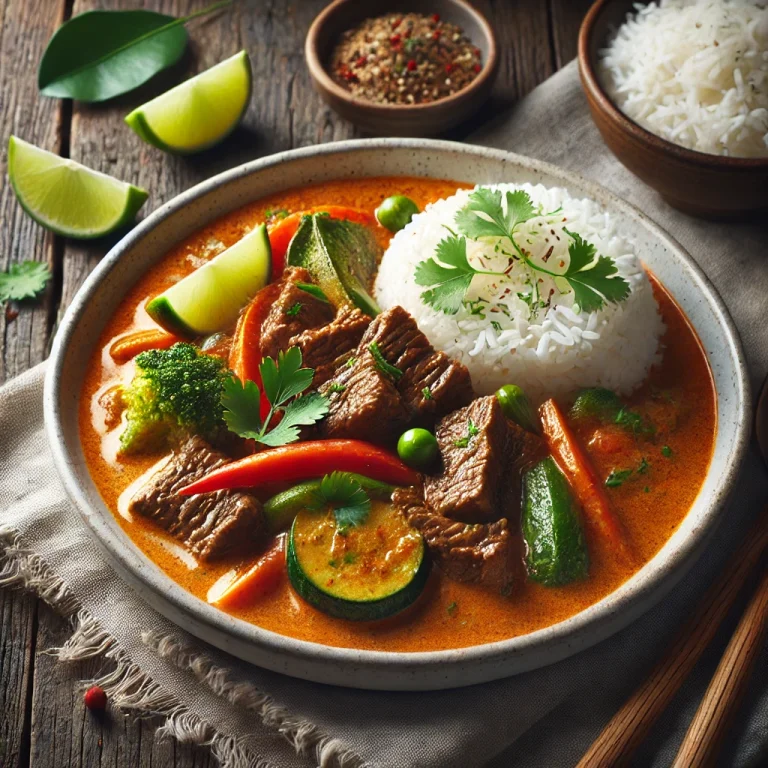 Thai curry marhahússal tálalva