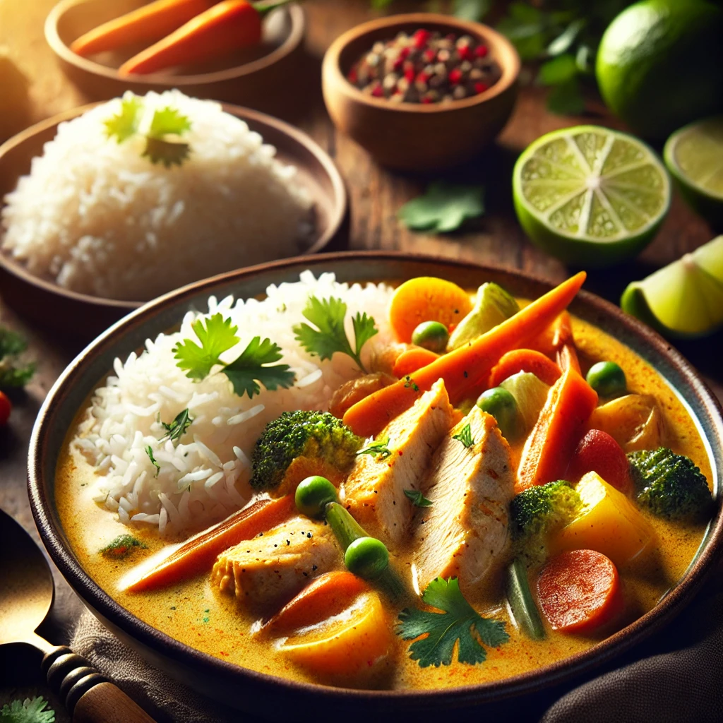 Egzotikus és egyszerű thai csirke kókusztejjel