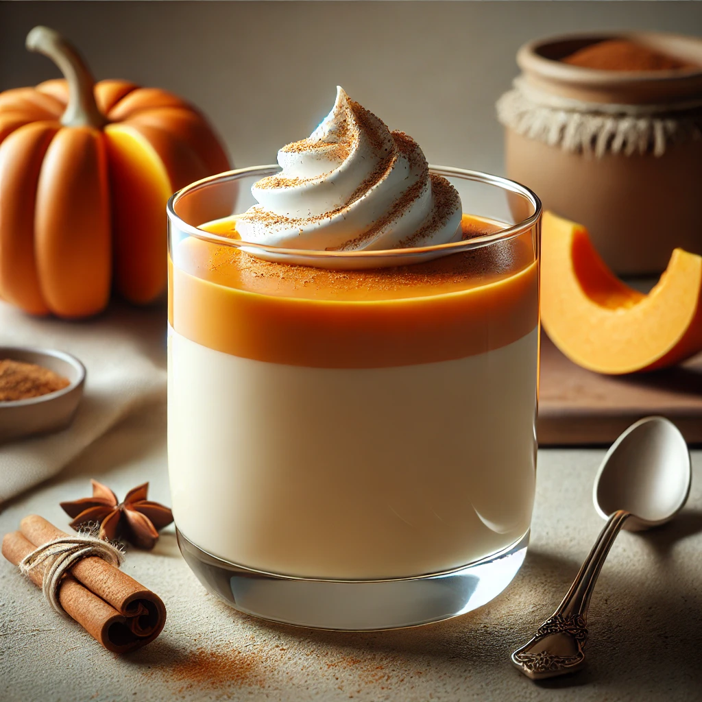 Krémes és fűszeres tökpürével készült panna cotta