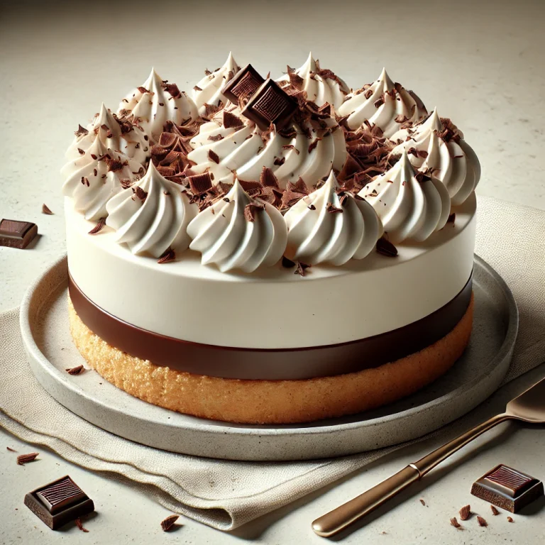 Túrórudis torta csokoládéforgáccsal és túrórudakkal díszítve