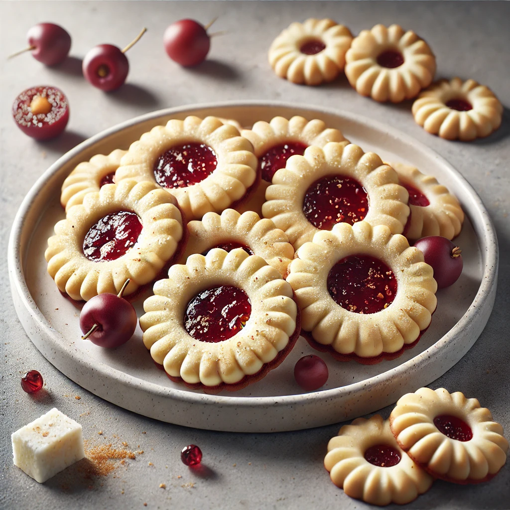 Finom túrós-fahéjas linzer sütemények