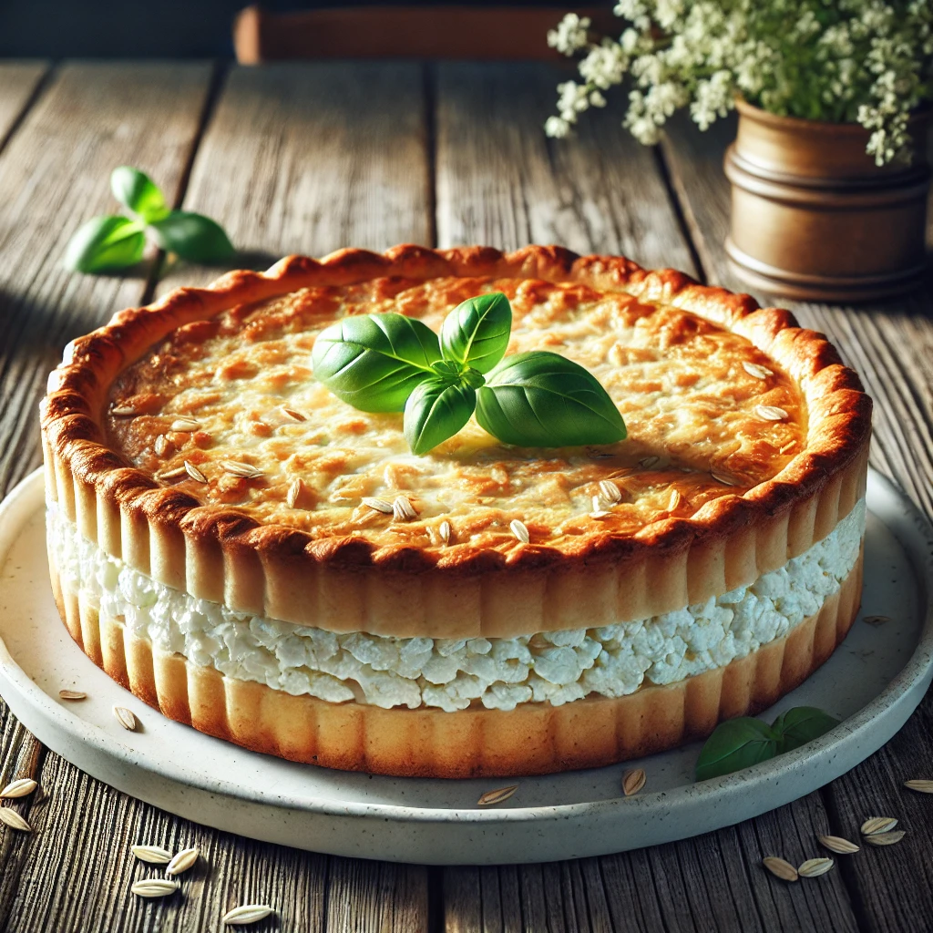 Egyszerű és egészséges túrós zabpelyhes pite házilag