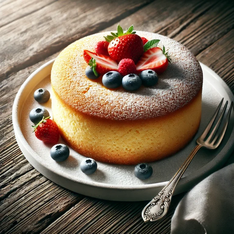 Vaníliapiskóta torta tálalva