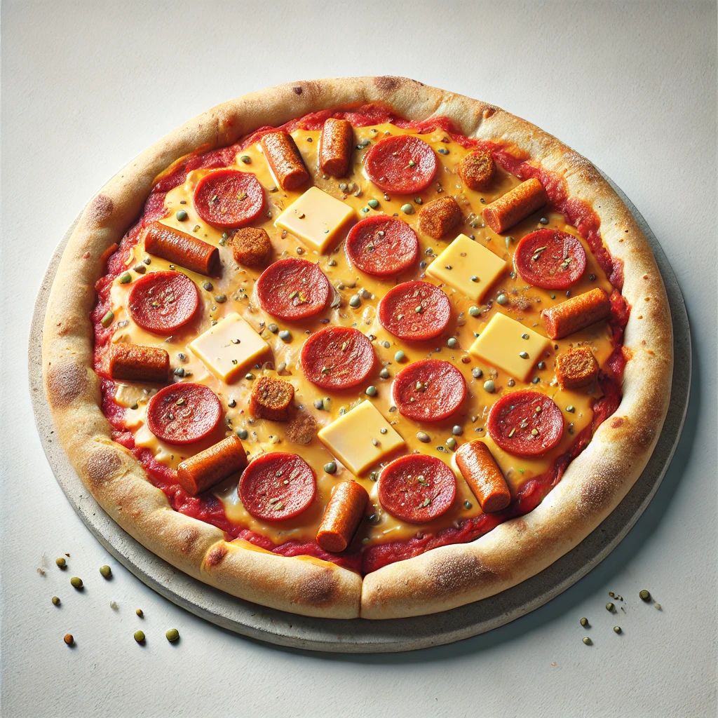 Ízletes vegán pizza recept növényi kolbásszal