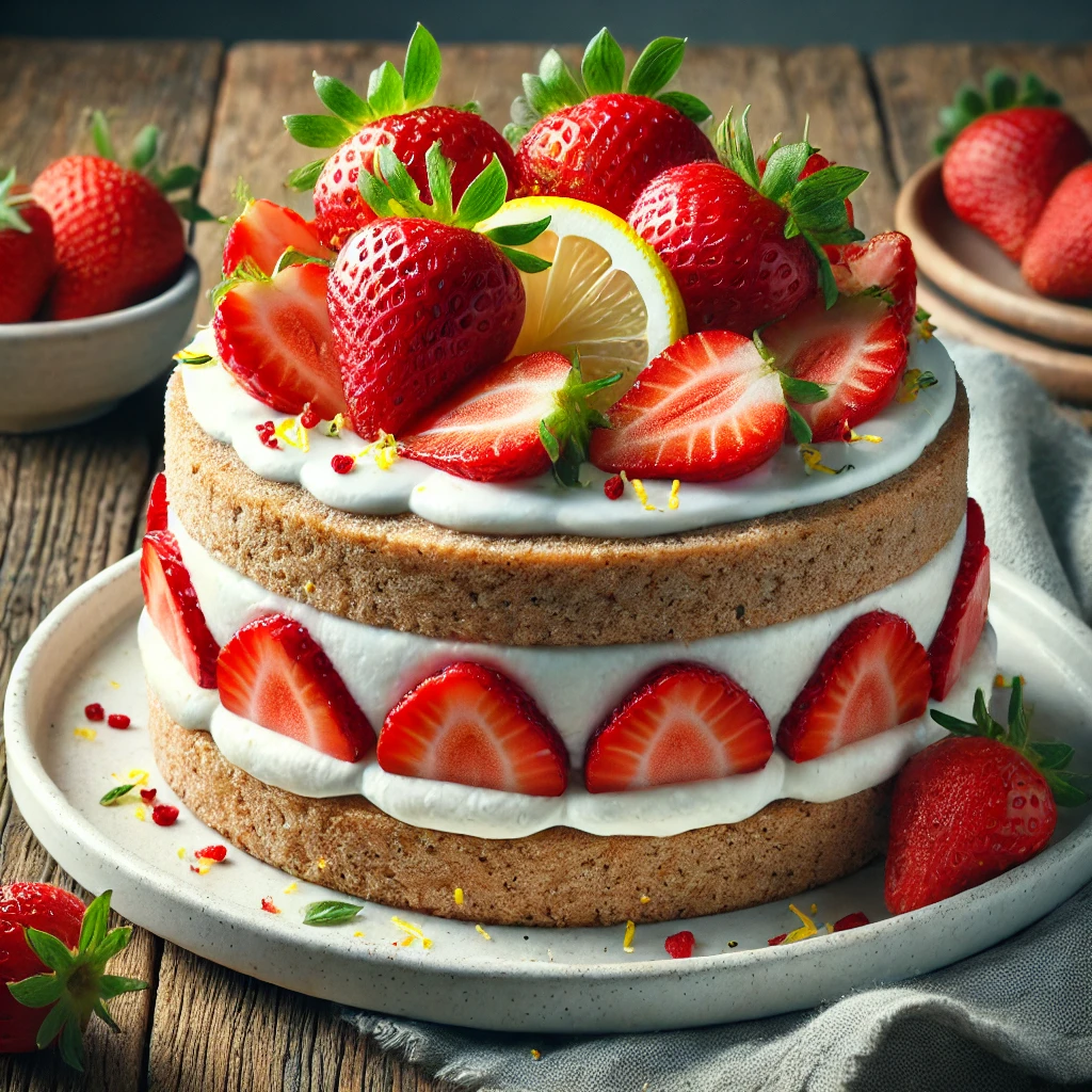 Egészséges és ízletes vegán epres torta házilag