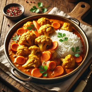 Tápláló és ízletes vegán rakott karfiolos curry