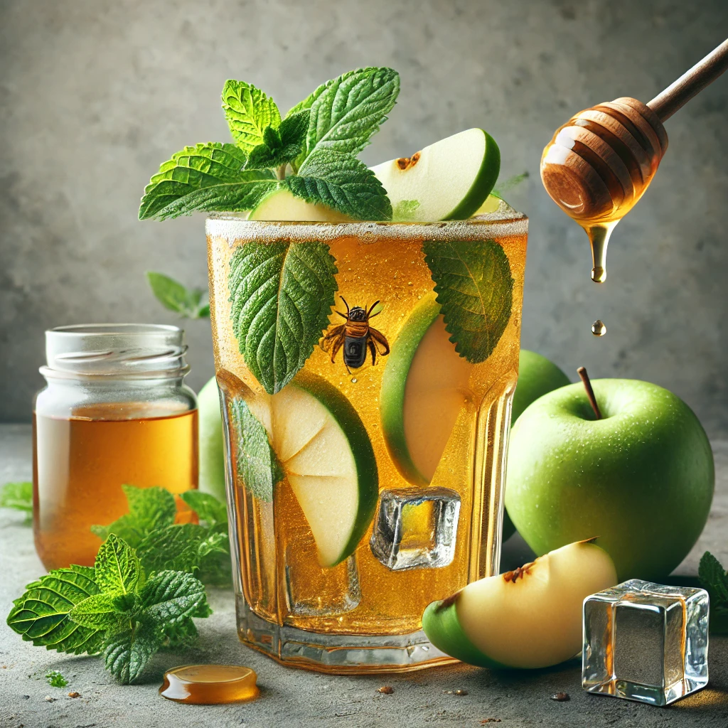 Frissítő zöldalmás jeges cider nyári estékre