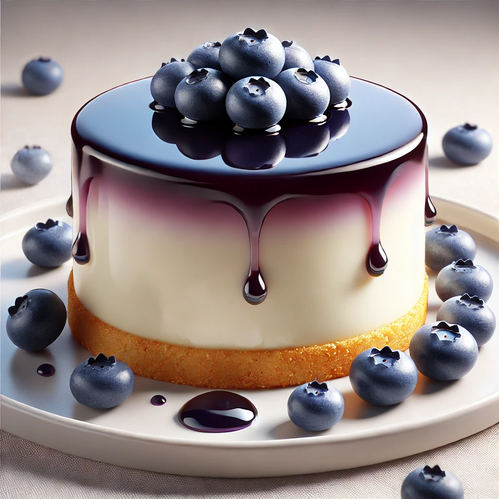 Krémes panna cotta áfonyás öntettel és ropogós kekszalappal