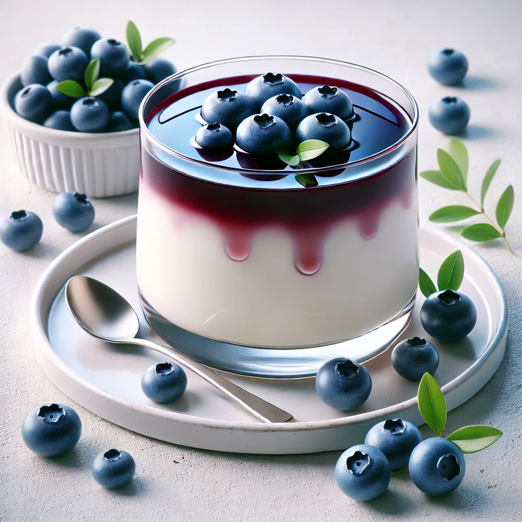 Krémes és frissítő áfonyás panna cotta házilag