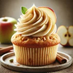 Almás cupcake tálalva
