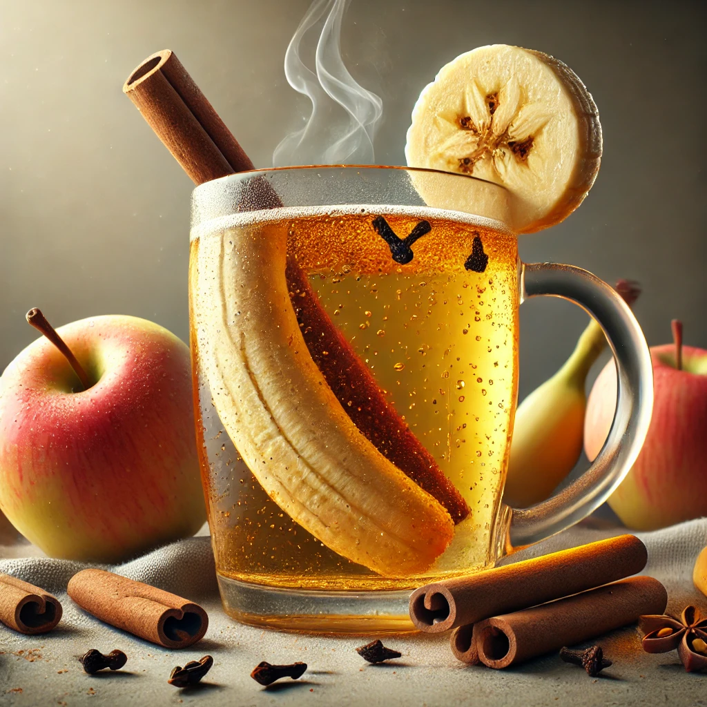 Fűszeres és melegítő cider almával és banánnal