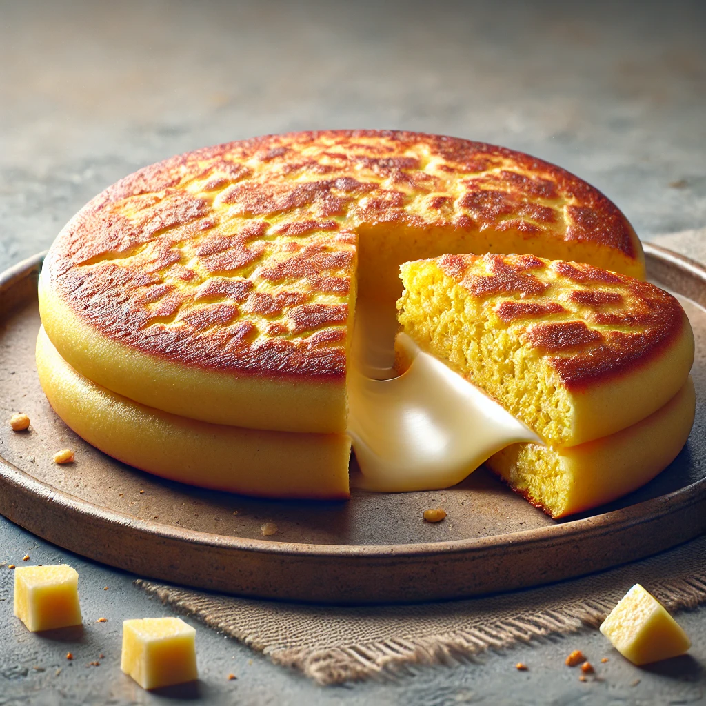 Sajttal töltött, ropogósra sült arepa