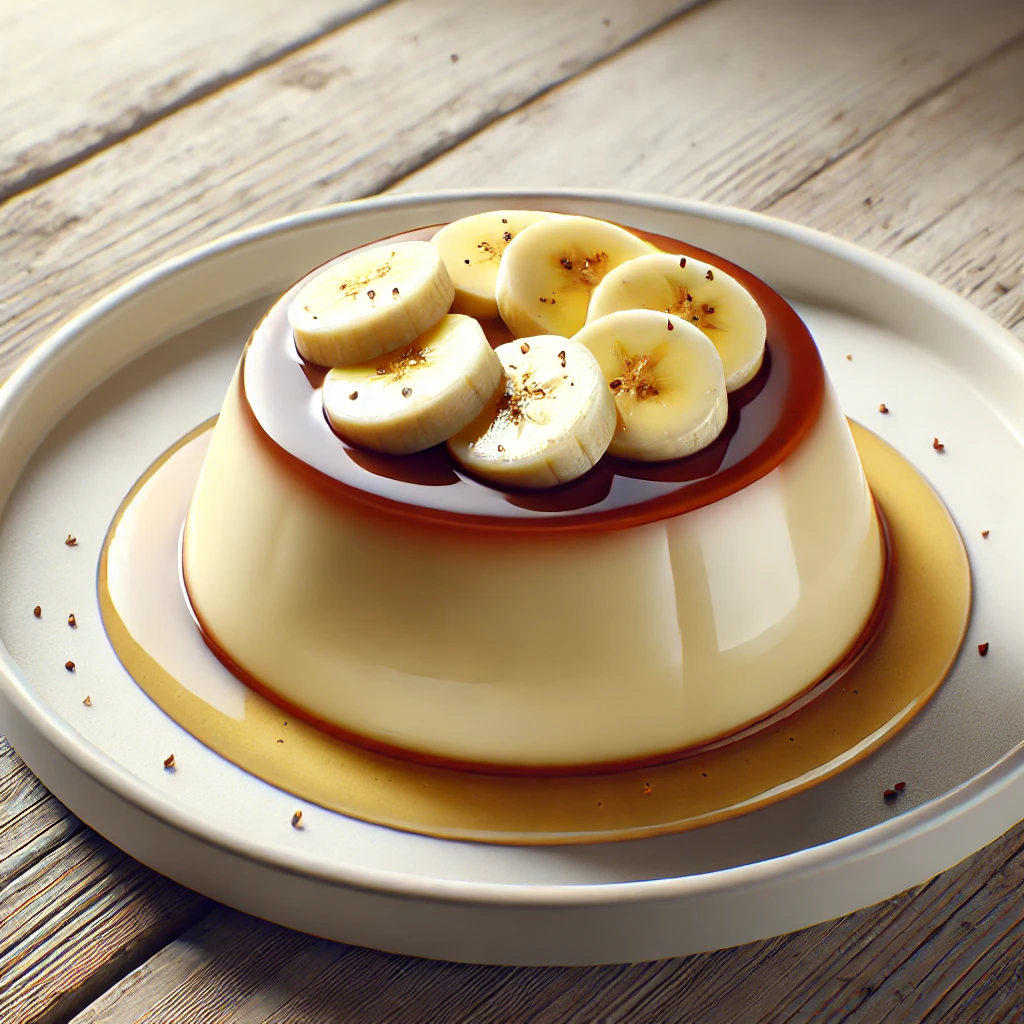 Krémes panna cotta banános ízesítéssel