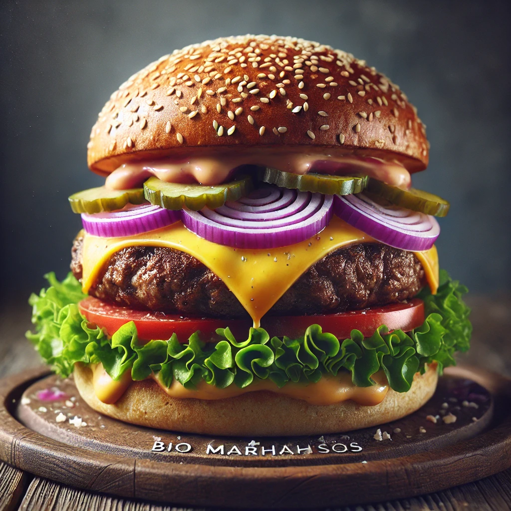 Egészséges és ízletes bio hamburger otthon