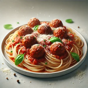 Klasszikus olasz bolognai spagetti húsgombóccal